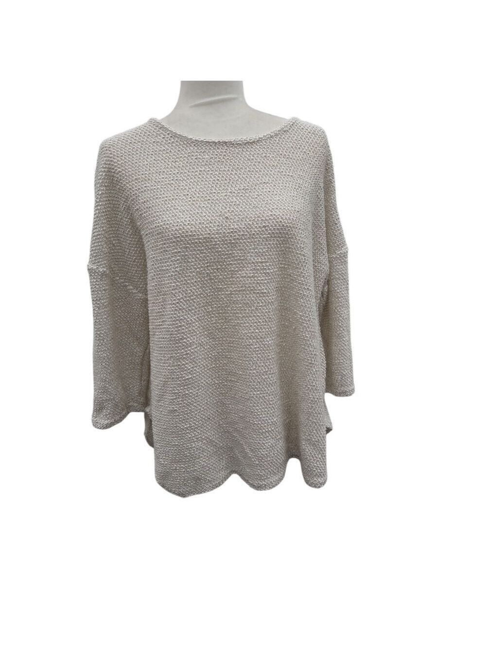 India Boutique Cream Knit Tunic